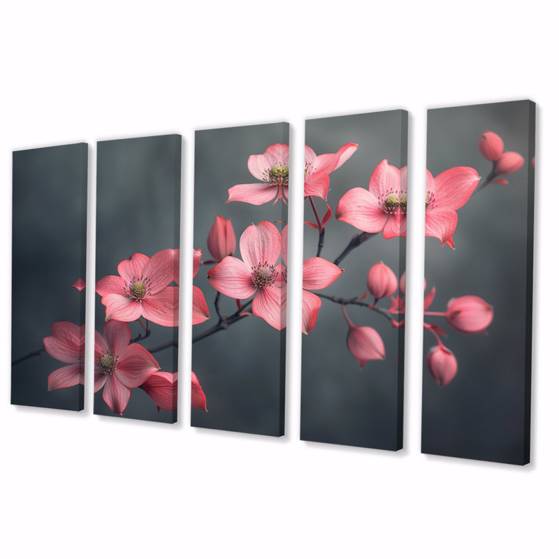 Ensemble de décorations murales cornichon monochrome rose, H 28 po x l 60 po