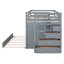 Lit superposé double au-dessus de double avec lit gigogne simple et escalier-1318705010