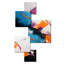 «Blue» and Blue Paint Ink Expression I - Fractal Square, art mural, ensemble de 5
