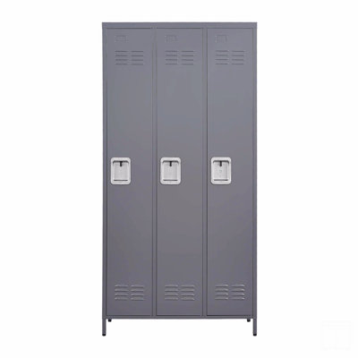 3 casiers en métal de 72 po de hauteur avec serrure pour les employés, armoire de rangement
