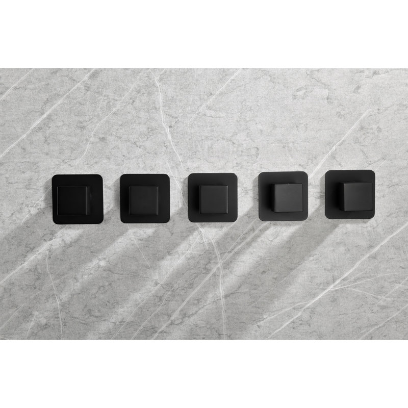 Contrôle de volume en métal coulé noir mat 3/4 po, laiton avec poignée réglable pour un débit d'eau constant et un robinet de douche à contrôle de température - noir, débit précis élevé, intensité, service mécanique