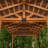 Backyard Discovery Barrington 24' x 12' Cedar Wood Outdoor Patio Gazebo with Hardtop Galvanized Steel Hip Roof and PowerPort