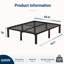 Base de lit plateforme en métal avec support de lattes en acier robuste, aucun sommier requis-1410926885-1410926875-1437585965
