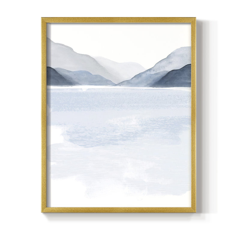 Glacial Lake I, reproduction encadrée - bois massif, H 30 po x l 24 po, Doré