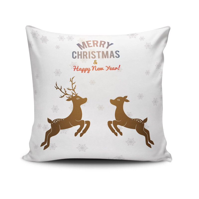 Coussin décoratif Cecy, 17,0 x 17,0 pouces, 50% coton / 50% polyester, lavable à la machine, repassable, rembourrage en silicone, fermeture à glissière dissimulée | Coussin décoratif doux et élégant pour le salon, la chambre à coucher et le bureau