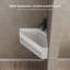 Lavabo d'angle de salle de bain triangulaire à surface solide 19 "MonBlari - blanc mat-126756298