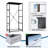 4 Drawer Dresser for Bedroom, Narrow Chest of Drawers, Wooden Top and Study Iron Frame 18"x37.5"-(WxH)