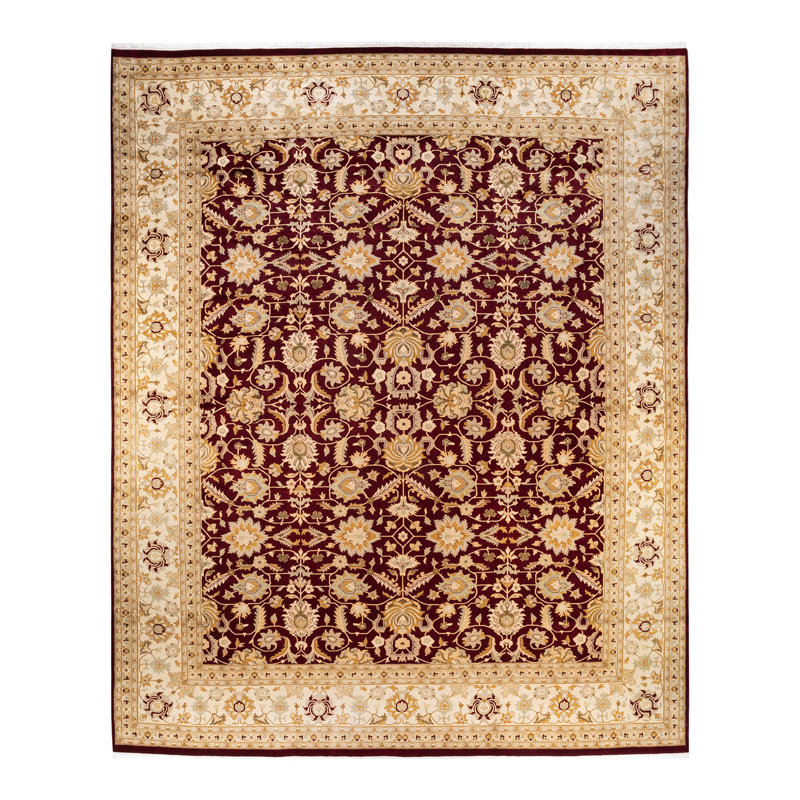 One-of-a-Kind 12' 2" X 15' 3" 2000s Wool Area Rug in Red