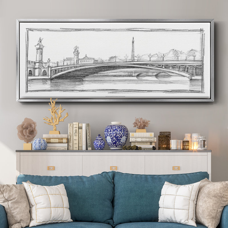 Pont Alexandre III- Framed Canvas, 20" H x 50" W