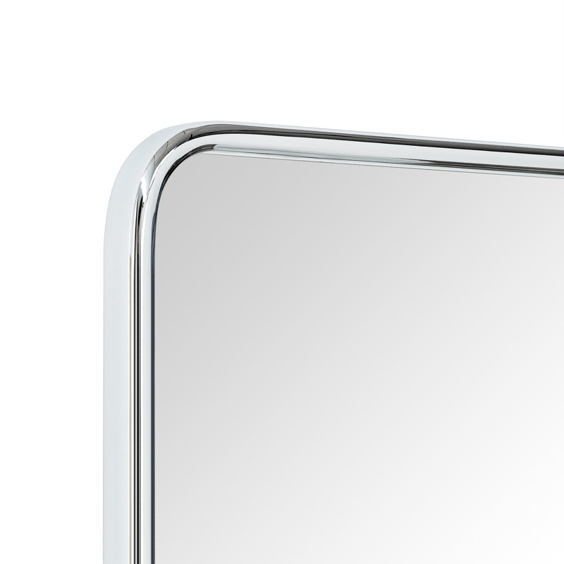 Miroir mural de salle de bain Woodvale, Chrome, 35 po x 23 po