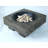 Wood-Fueled Outdoor Fire Pit With Wood Grain Design