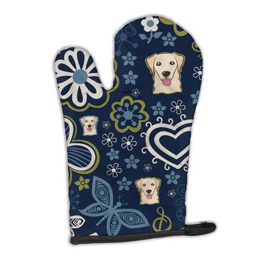 Juliska Field of Flowers Ruby 2 Pc Oven Mitt and Pot Holder Set