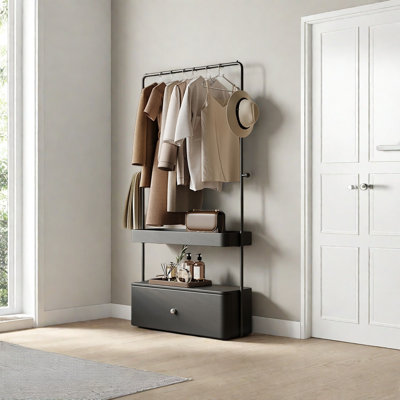 Stainless Steel Wardrobe with Hooks