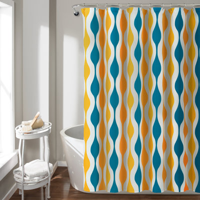 Rideau de douche simple Mid-Century