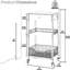 Table d'appoint à 4 niveaux avec tiroir et panier de rangement, table de chevet étroite avec roues optionnelles, rangement compact pour le salon, la chambre à coucher, la salle de bain et le dortoir