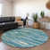 Premium Machine Washable Prisco Teal Rug