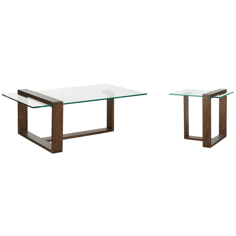 Hazelton Rectangular Cocktail Table With End Table, 2 Pieces: Coffee Table, End Table