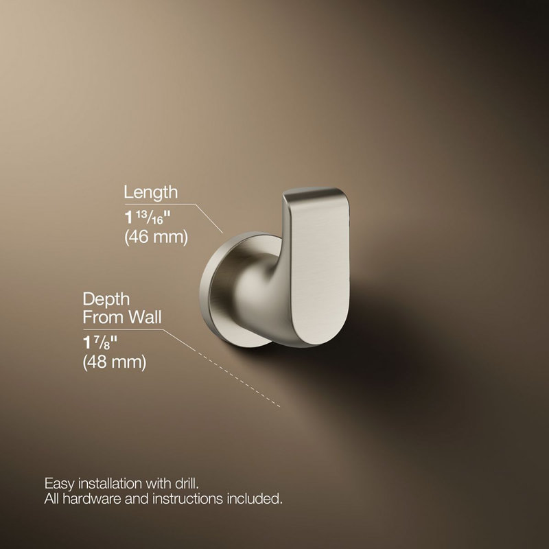 Avid® Robe Hook, Vibrant Brushed Nickel