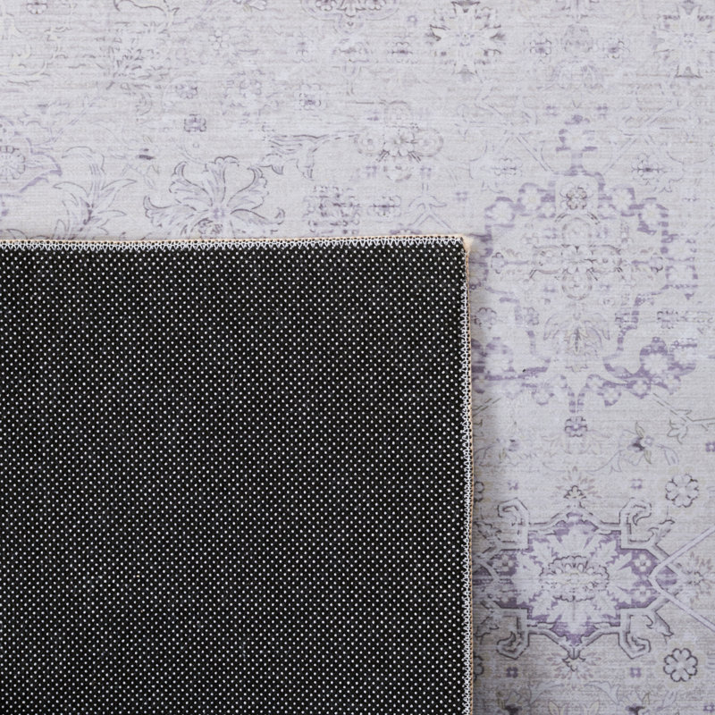 Ally Oriental Purple/Beige Area Rug, Rectangle 4' x 6'
