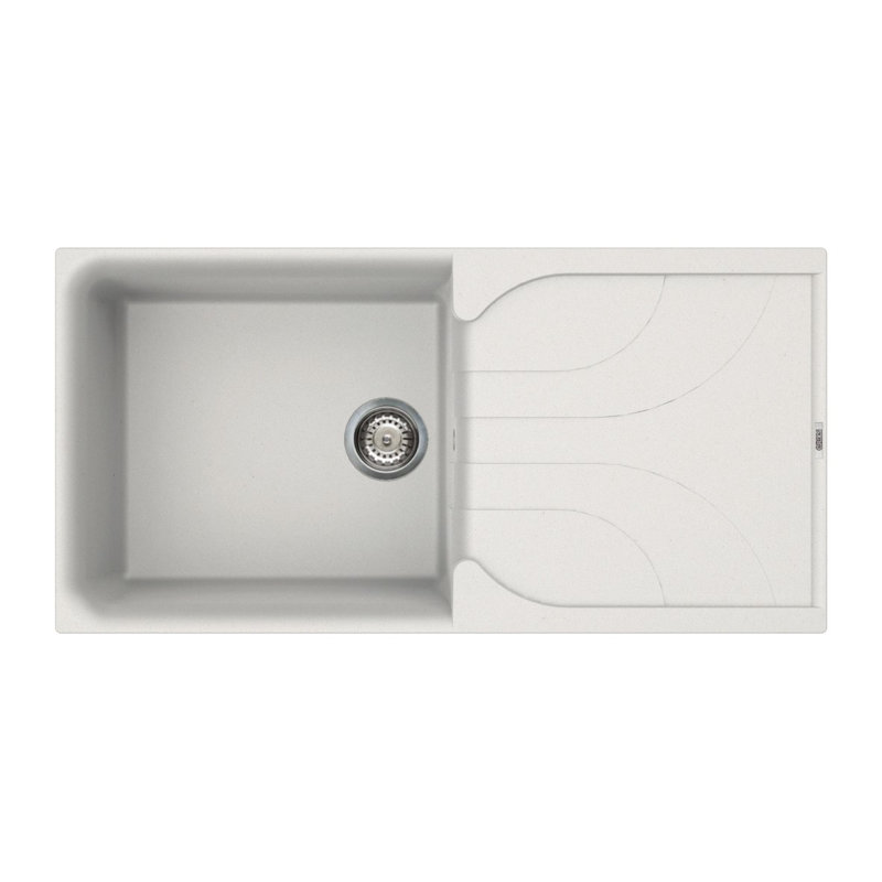 Ego 100cm x 50cm Kitchen Sink, White Titan