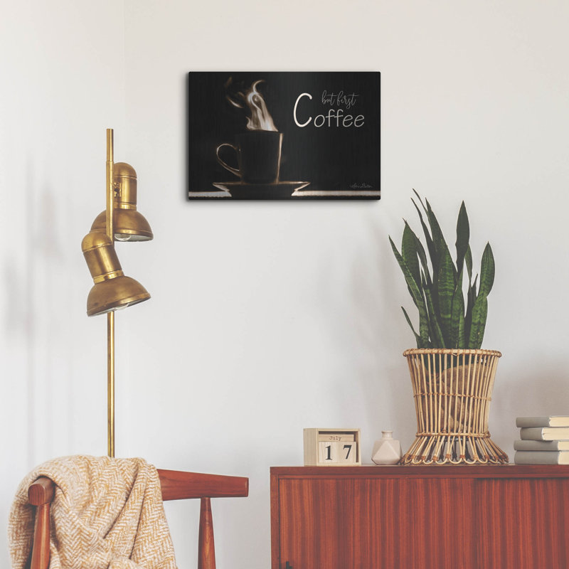 «But First Coffee» par Lori Deiter, H 16 po x l 24 po