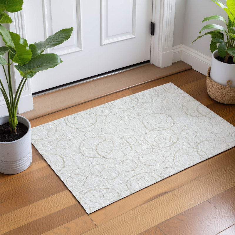 Machine Washable Indoor/Outdoor Orville ACN2407 Geometric Rug, Rectangle 1'8" x 2'6"