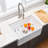 Fireclay 36" L X 20" W Farmhouse Kitchen Sink With Grid And Strainer