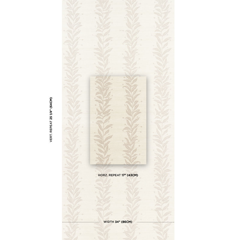 Schisacher X Marian Mcevoy Tendril rayé sisal, Brun clair