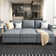 U-Shaped Sleeper Sectional Reversible Modular Sectional Sofa