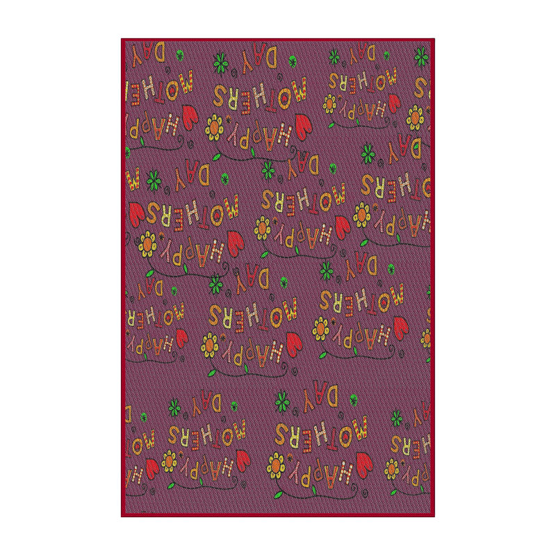 Rose/rouge bendheim Tapis décoratif, Rectangle 5 pi x 7 pi