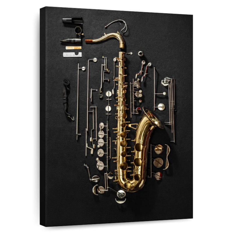 Abarca joue du saxophone, H 45 po x l 30 po