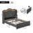 Mouad Velvet Upholstered Bed with Storage and LED Lights-214976839-214976837