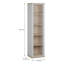 PONTYPOOL 203.3 cm H x 53.1 cm W Bookcase