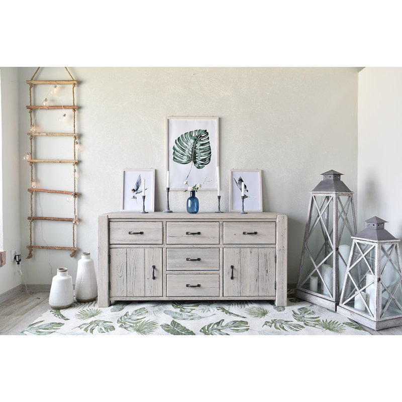 White Springs Solid Wood 160cm W 5 - Drawer Chest of Drawers