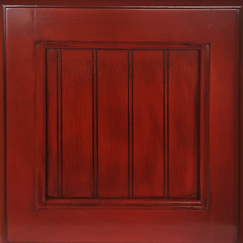 Meuble télé de coin Poplar Gala, Rouge européen, H 27 po x L 50 po x l 16 po