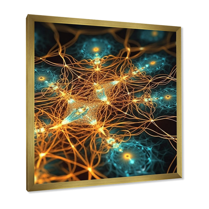 Infinity Matrix - Imprimé, H 36 po x l 36 po x P 1,5 po, Cadre doré à une seule photo