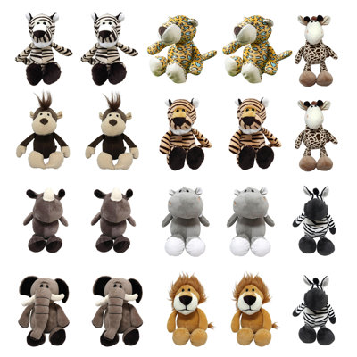 Ensemble de jouets en peluche Jungle Animal