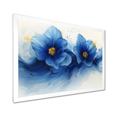 Blanc sur velours bleu jonquilles Bloom I - jonquilles grand art mural