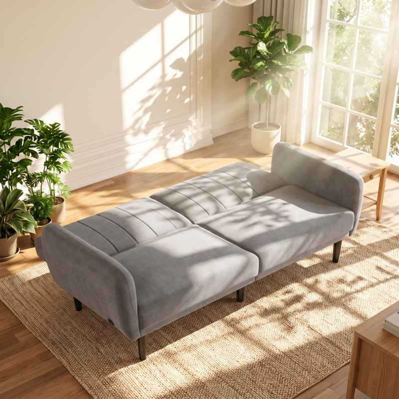 Canapé futon convertible Cannelé l 81 po x P 32,5 po x H 32,5 po Kanepe
