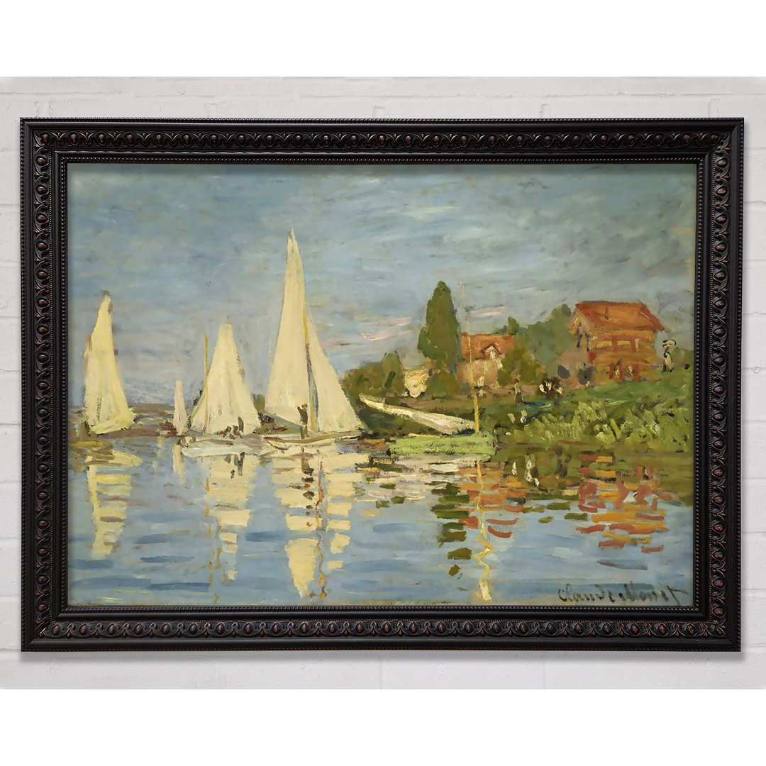 Monet Regatten in Argenteuil - Einzelne Bilderrahmen Kunstdrucke