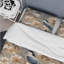Ensemble de housse de couette à motif floral beige et bleu-829821031