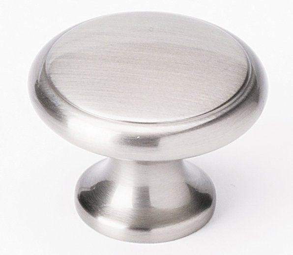 Poignée champignon 1 1/4 po de diamètre, Nickel satiné