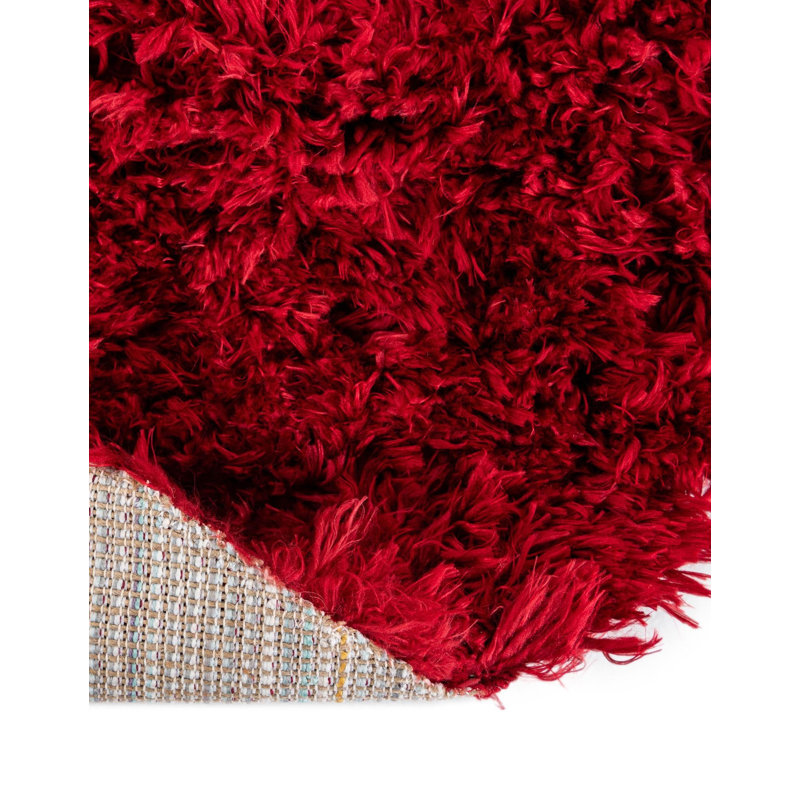 Red Area Rug, Oval 4'1" x 6'1"
