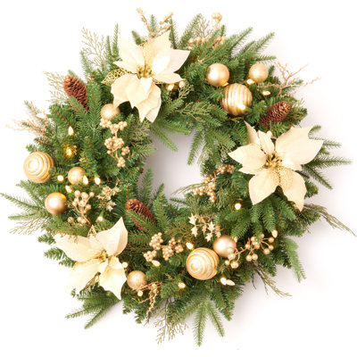 Couronne de rotin éclairée 24 po