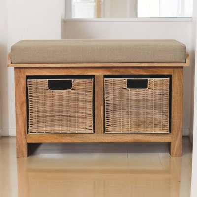 Aurianne Linen Upholstered Storage Bench