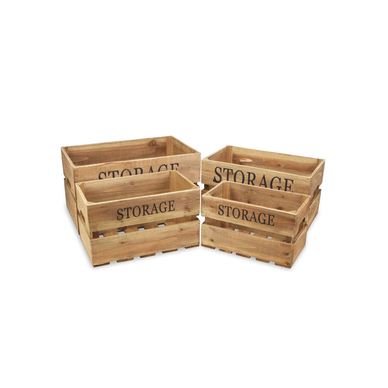 Ensemble de casiers en bois 4 pièces