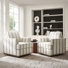 Parker Farmhouse 33'' W Upholstered Swivel Accent Armchair with Solid Wood Base