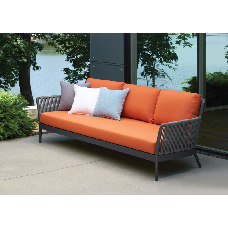 Outdoor 3 - Seat Patio Sofa, Tangerine