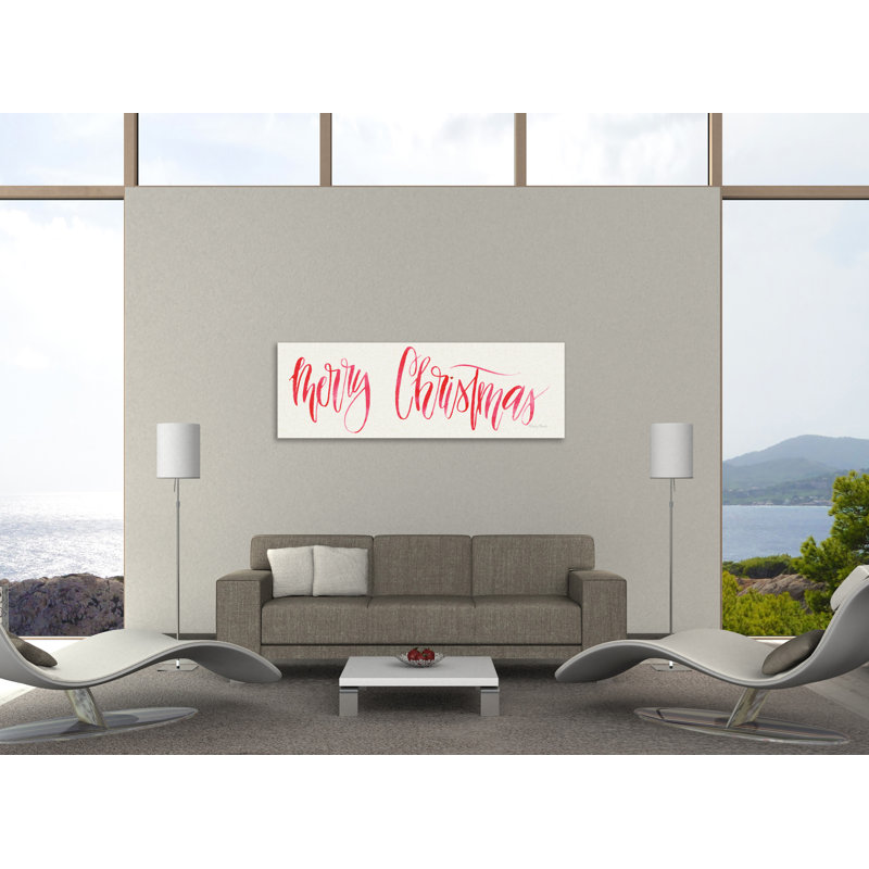 "Merry Christmas", toile tendue par Emily Adams, H 16 po x l 48 po x P 1,5 po