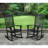 Northbeam Outdoor Solid Acacia Hardwood Slatted Back Rocking Chair for Deck-1894952398
